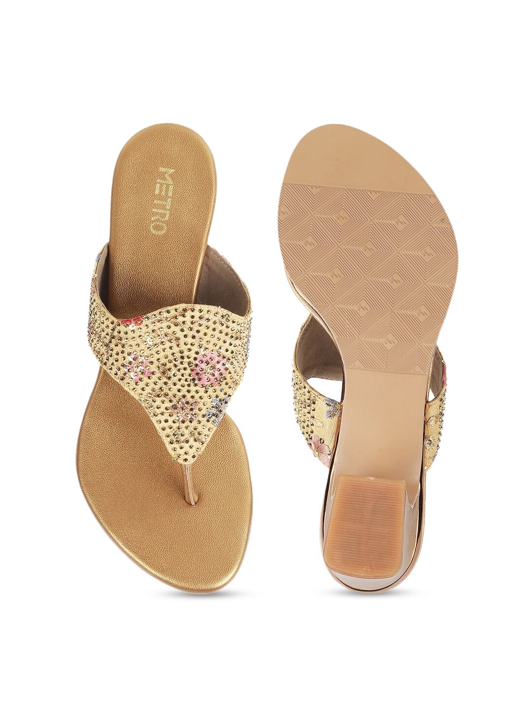 Metro Embellished Block Heels
