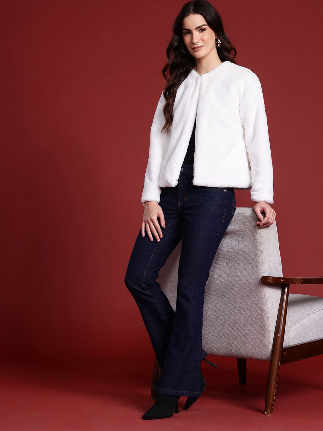 all about you Faux Fur Open Front Jacket