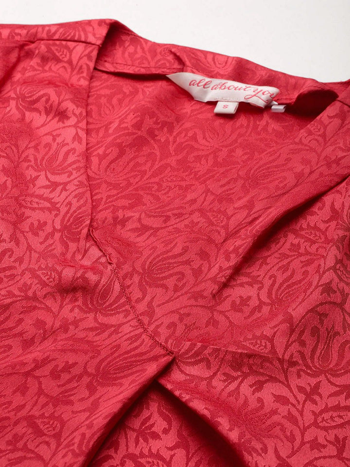 all about you Floral Design Wrap Detail Top