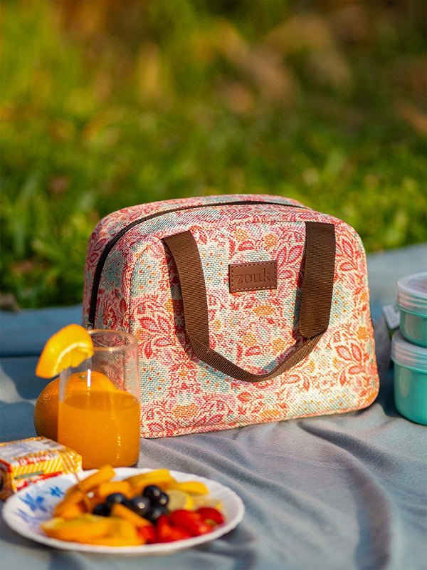 ZOUK Women Printed Insulated Lunch Bag