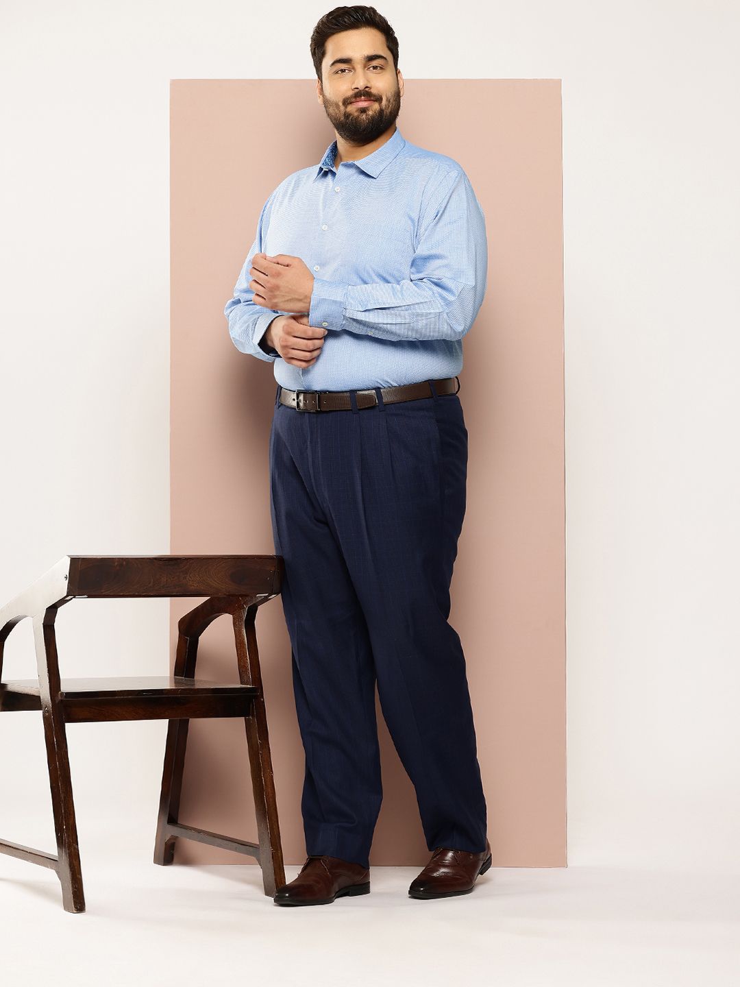 Thomas Scott Men Plus Size Premium Pure Cotton Formal Shirt