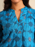 Mamicha Women Printed Regular Thread Work Pure Cotton Kurta with Trousers