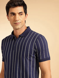 Sambungan Perancis dicetak t-shirt kapas polo tulen