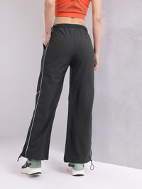 HRX by Hrithik Roshan Women Contrast Piping Rapid-Dry Flared Training Track Pants