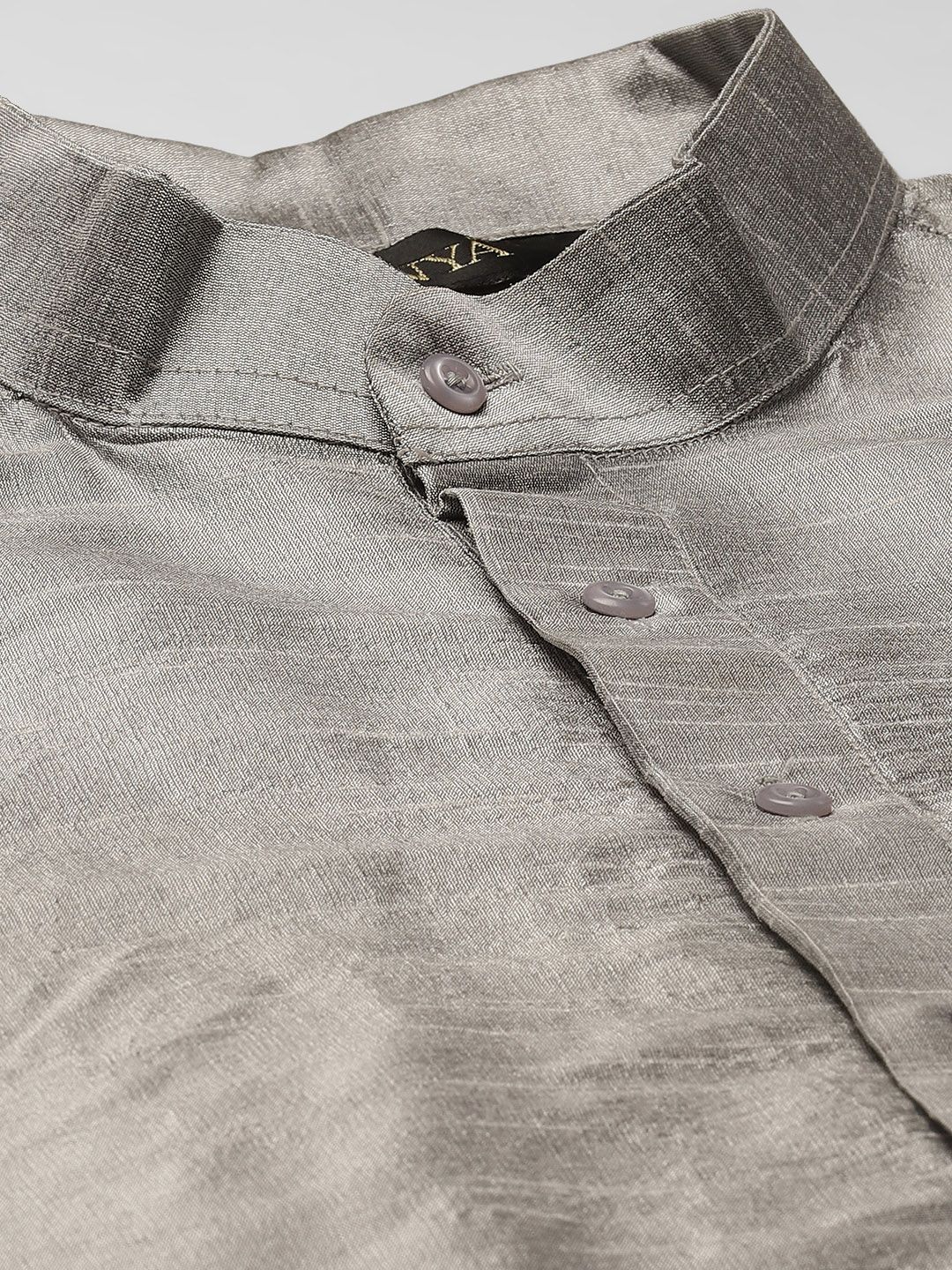 SOJANYA Men Grey & Pink Kurta with Churidar