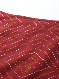 Anouk Women Bandhani Print Pure Cotton Kurta