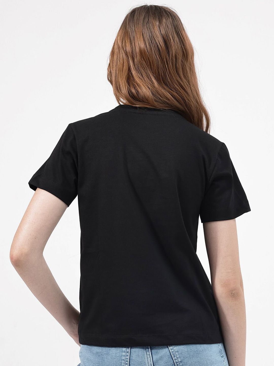 RAREISM Printed Round Neck Cotton T-shirt