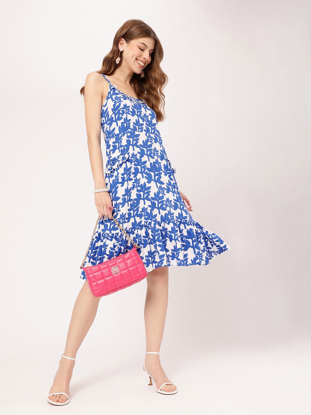 DressBerry Holiday Glamour Strappy Chic Gathered A-Line Dress