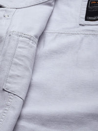 The Indian Garage Co Men Slim Fit Denim Trucker Jacket with Double Flap Pockets