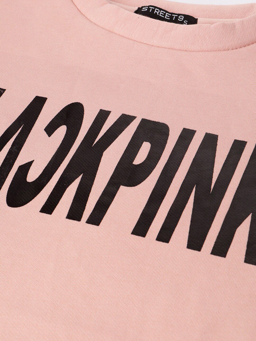 STREET 9 Women Pink & Black Printed Sweatshirt
