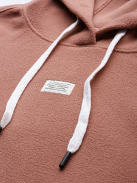 Mr Bowerbird Men Rust Pink Hooded Fleece Sweatshirt
