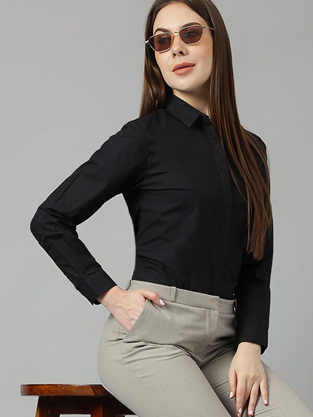 Hancock Spread Colar Cotton Slim Formal Shirt