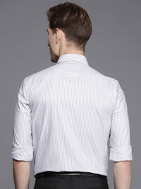 Raymond Opaque Striped Pure Cotton Formal Shirt
