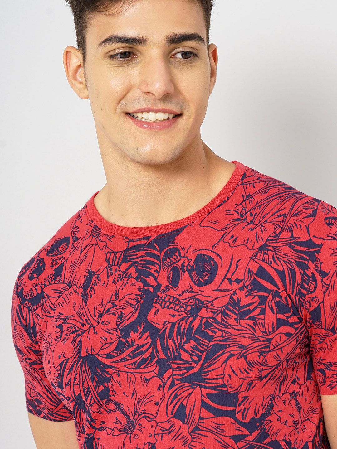 The Indian Garage Co Floral Printed Sports T-shirt