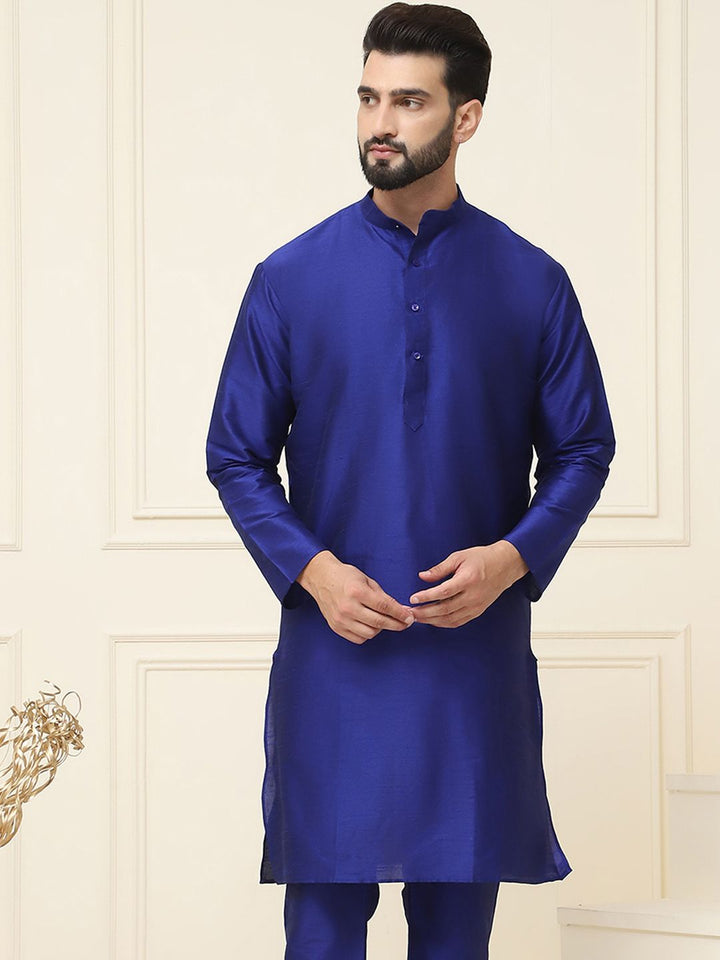 SOJANYA Men Blue Jacquard Kurta