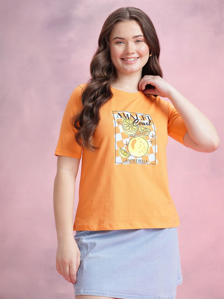 DressBerry Graphic Printed Pure Cotton T-shirt
