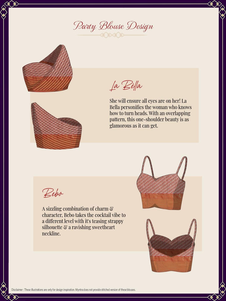 Silk Land Orange Floral Zari Ikat Saree