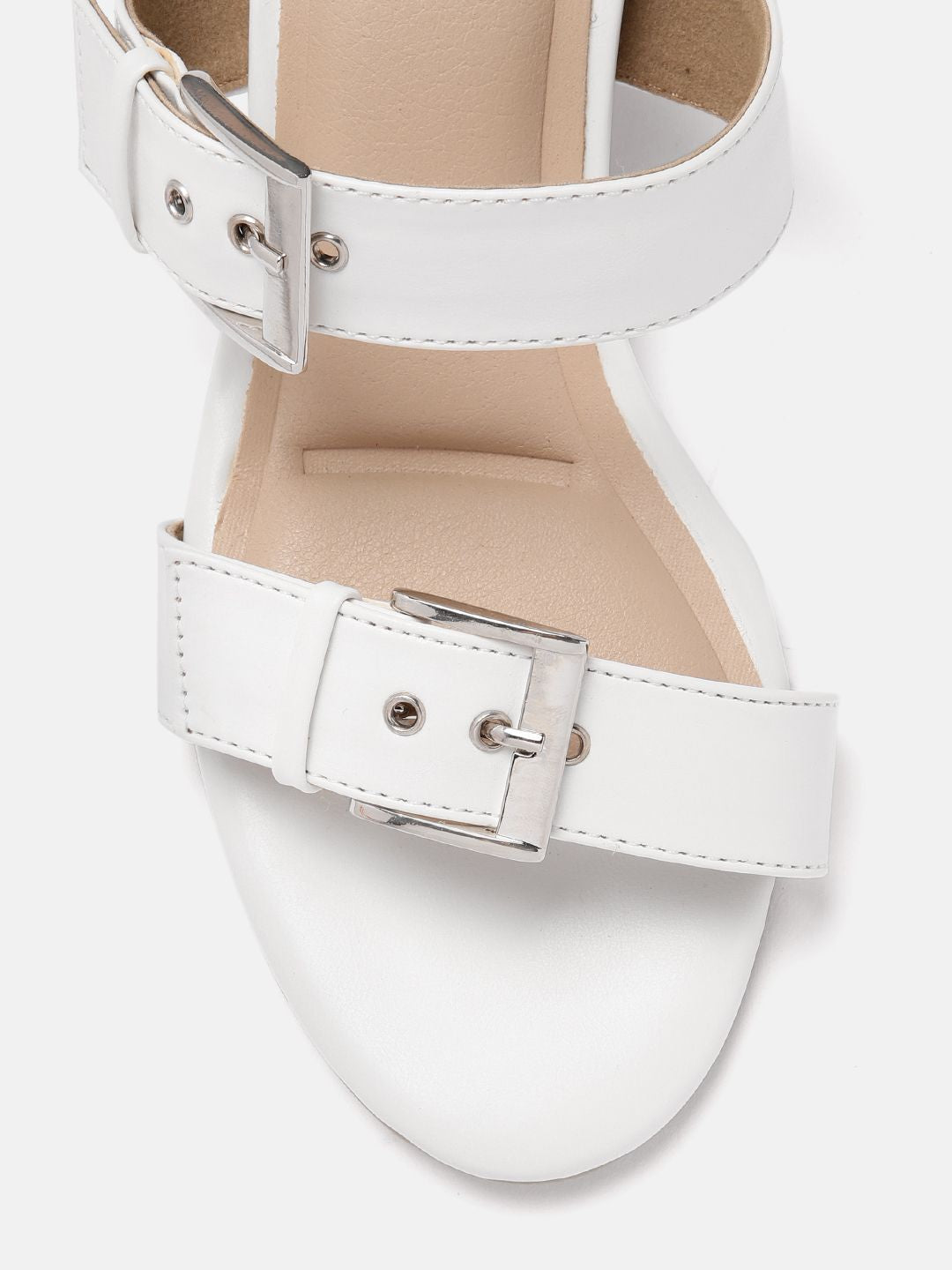 Lino Perros Block Heels with Buckles Detail