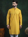 SOJANYA Ethnic Motifs Embroidered Mandarin Collar Thread Work Cotton Straight Kurta