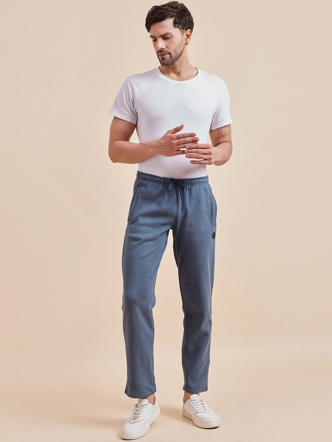 Sweet Dreams Men Mid-Rise Velvet Track Pants