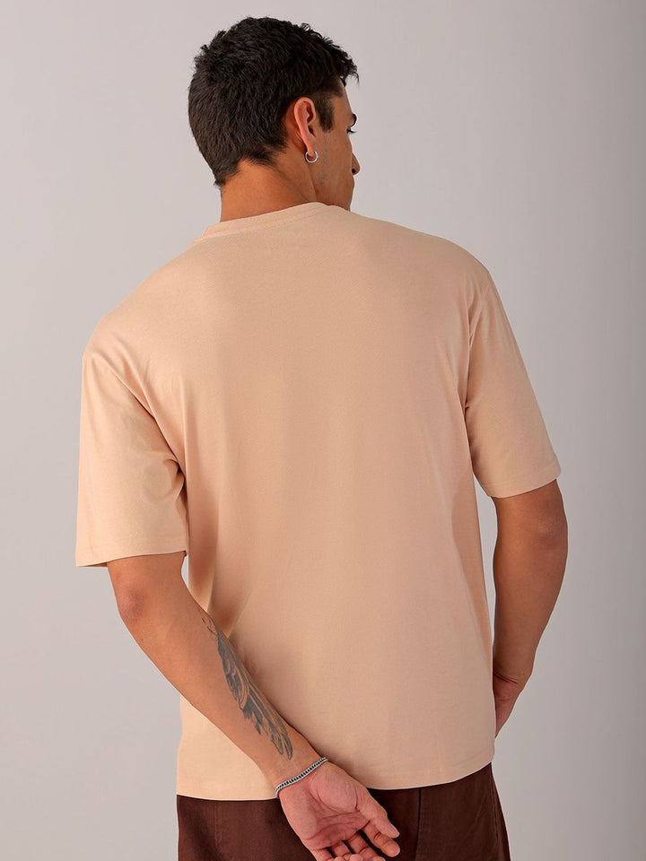 The Indian Garage Co Men Graphic Printed Boxy Oversized Pure Cotton T-shirt