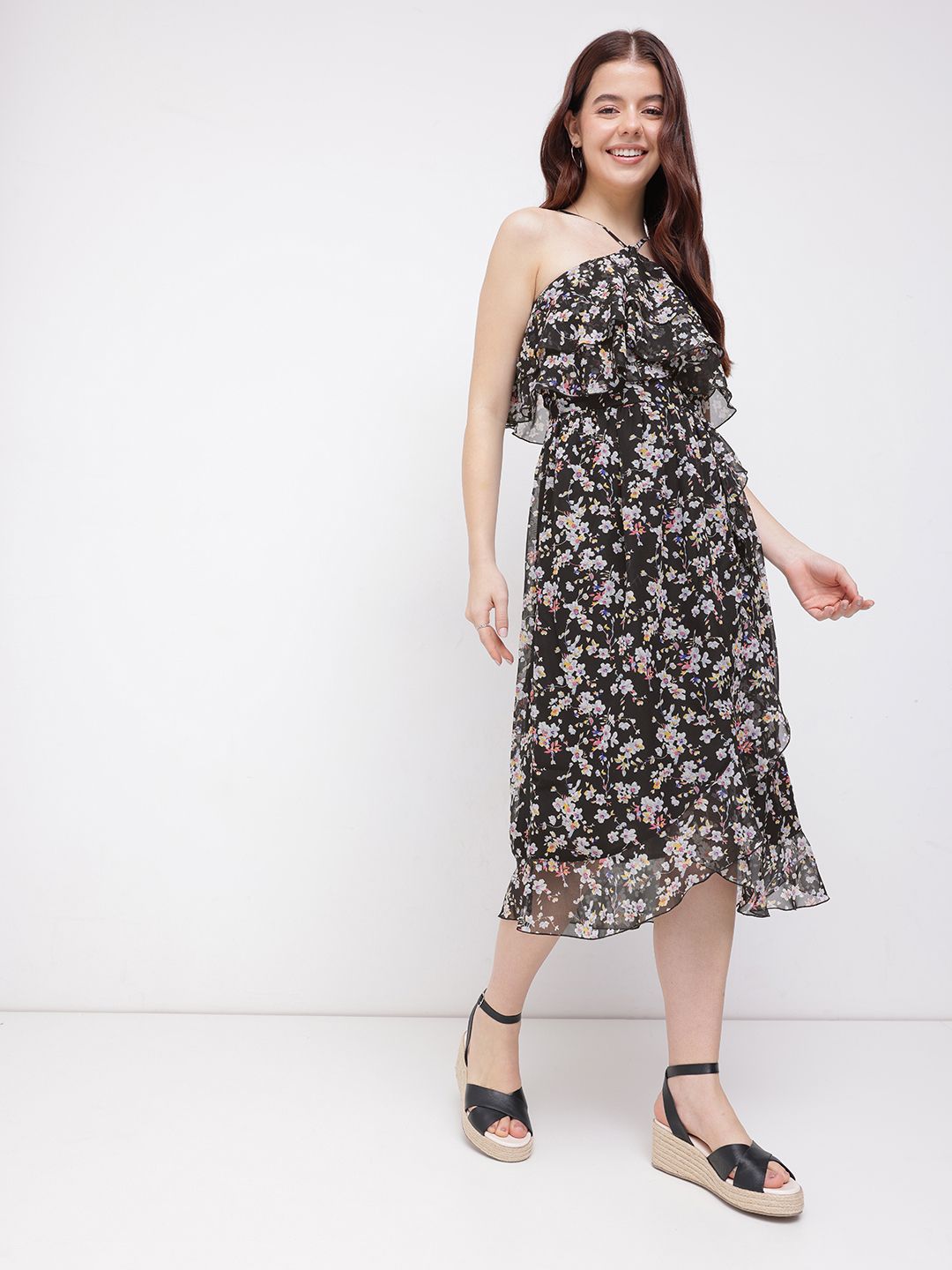 DressBerry Floral Sweetie Layered A-line Dress