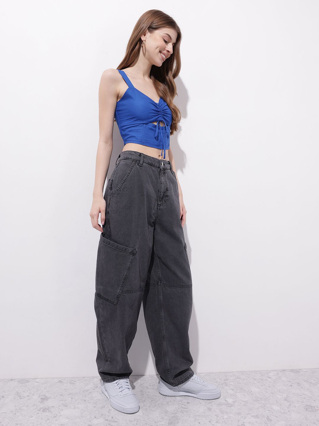 DressBerry Bold Beauty Ruched Corset Crop Top