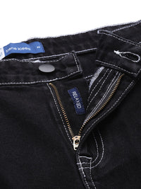 Bene Kleed Men Mid-Rise Relaxed Fit Cargo Jeans with Contrast Stitch