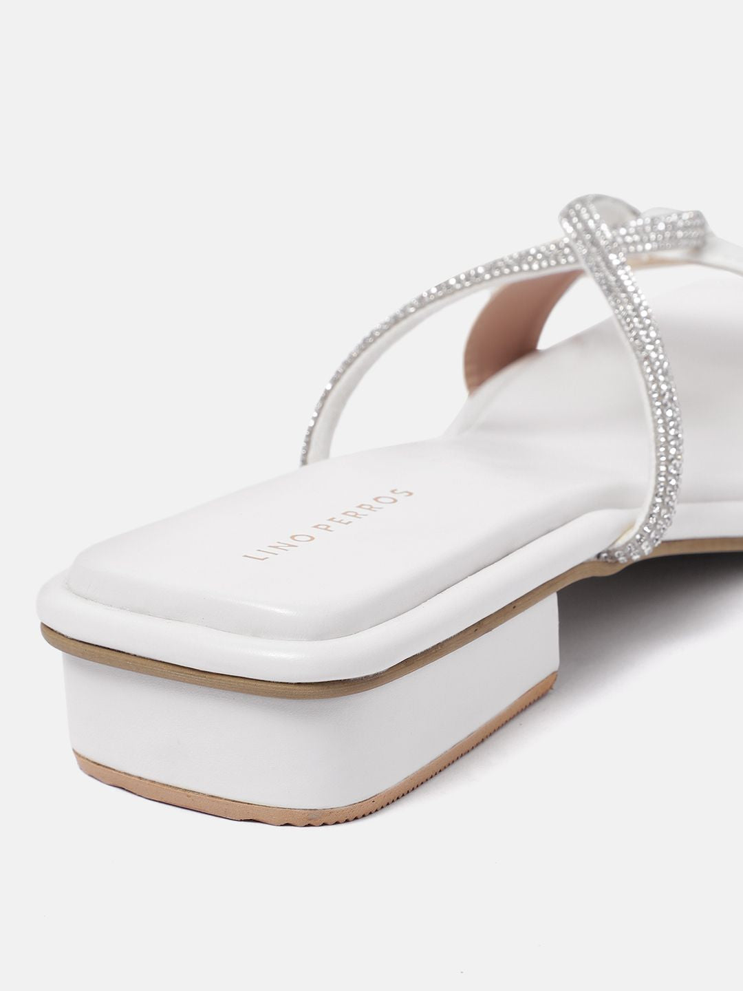 Lino Perros Embellished Open Toe Flats