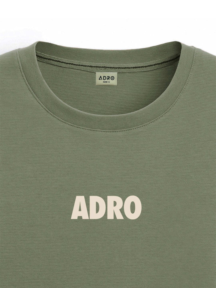 ADRO Men Typography Printed Raw Edge T-shirt