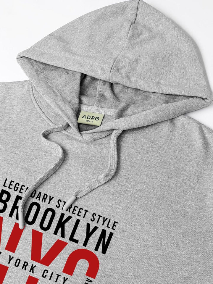ADRO Men Printed Hooded Sweatshirt