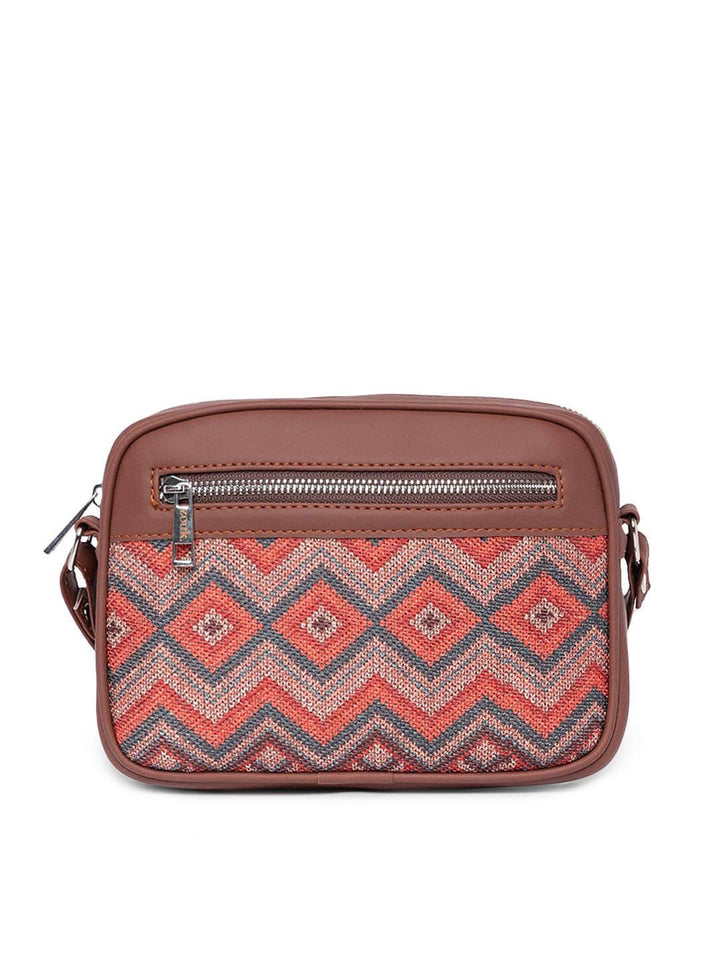 ZOUK Women Geometric Printed Structured Sling Bag