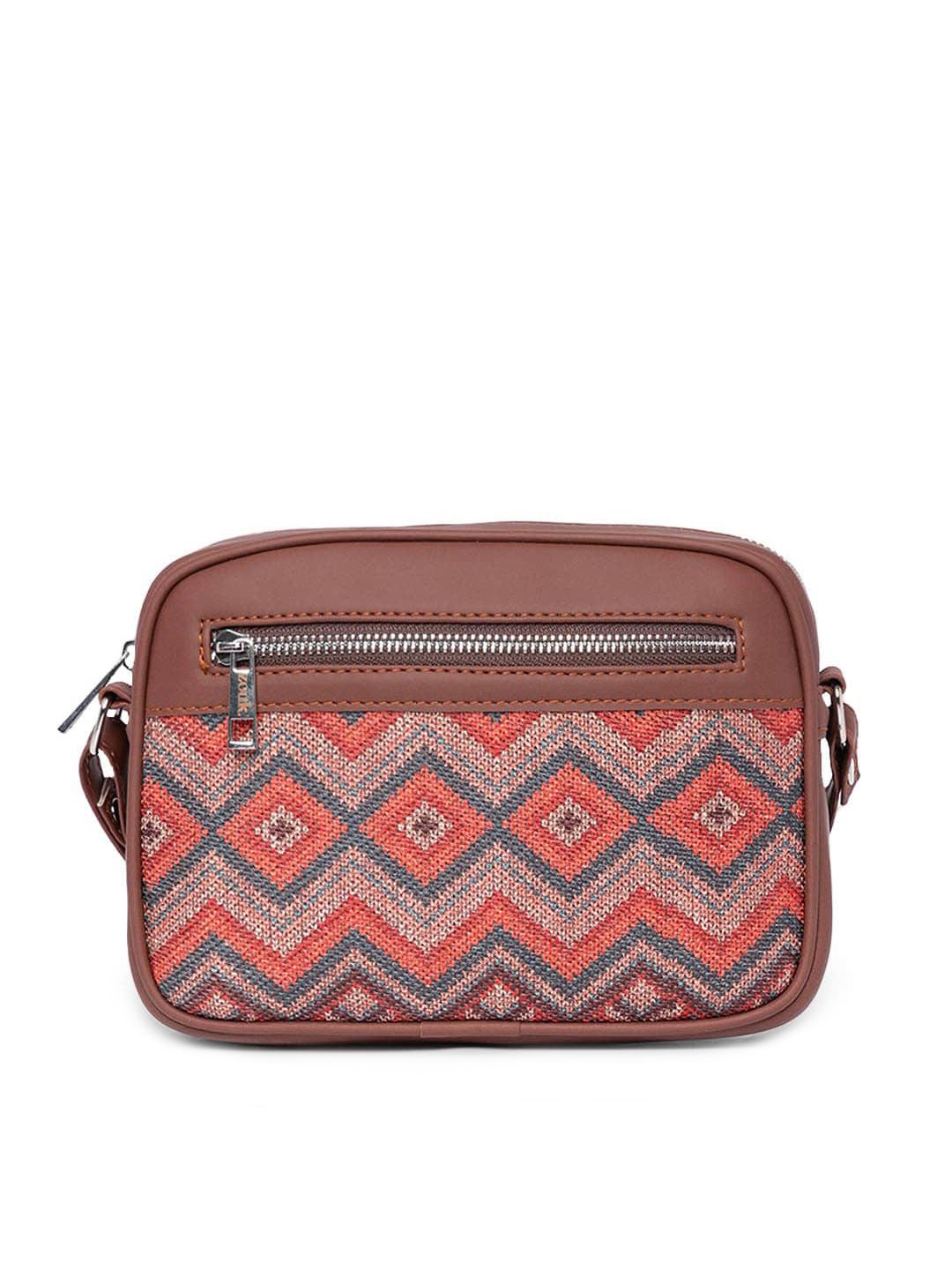 ZOUK Women Geometric Printed Structured Sling Bag