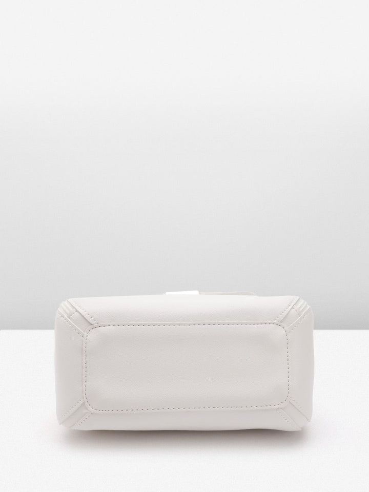 Lino Perros Structured Satchel Bag with Zip Detail