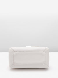 Lino Perros Structured Satchel Bag with Zip Detail