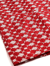 SOJANYA Set Kurta Sulam Lelaki Motif Etnik Maroon Dengan Jaket Nehru
