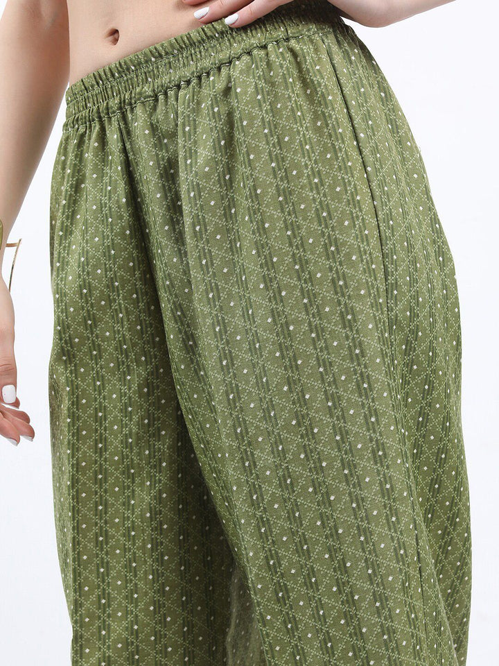 Vishudh Ethnic Motifs Printed Sleeveless Regular Kurta With Palazzos