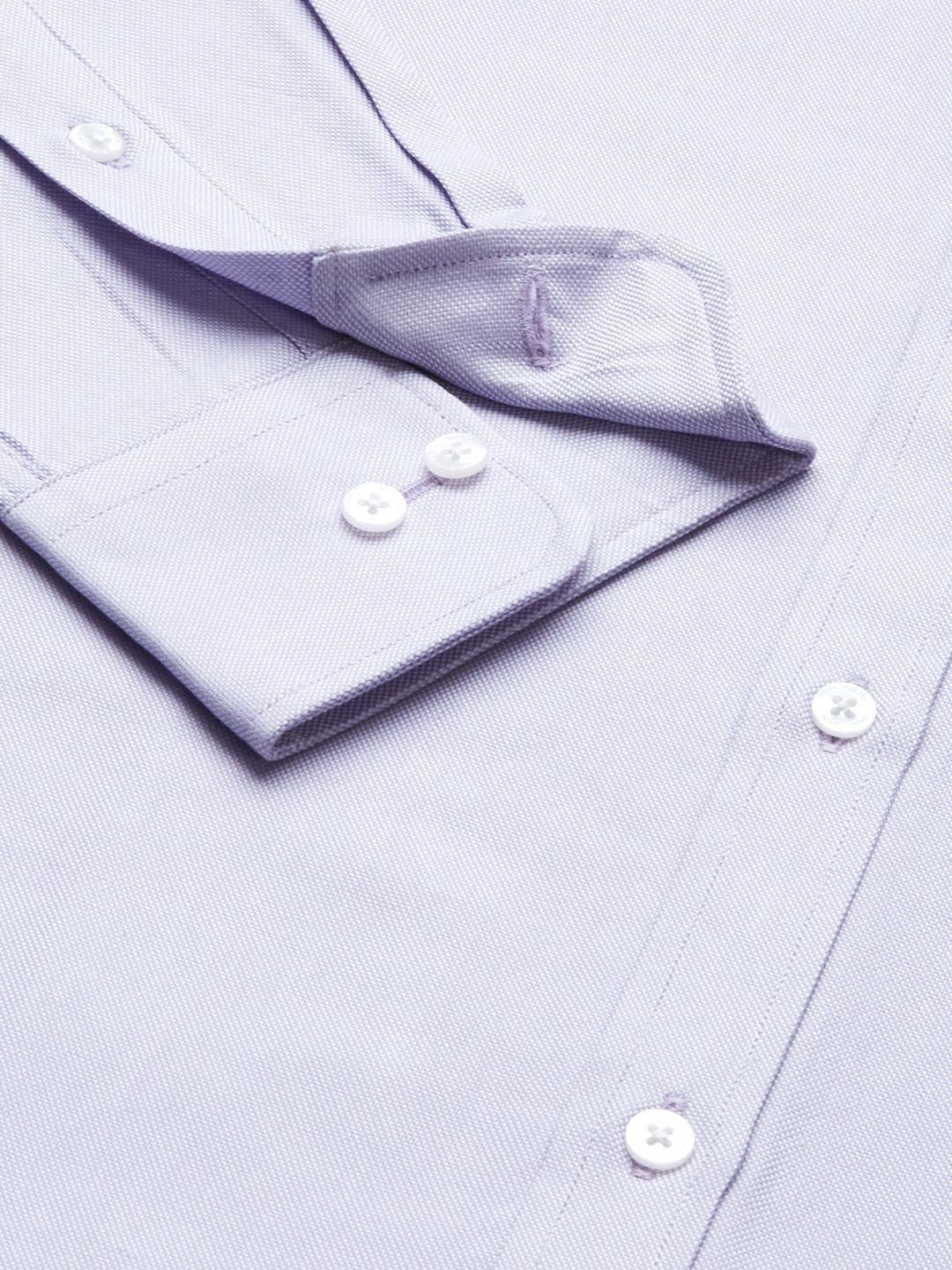 Park Avenue Men Light Purple Self Design Slim Fit Pure Cotton Formal Shirt