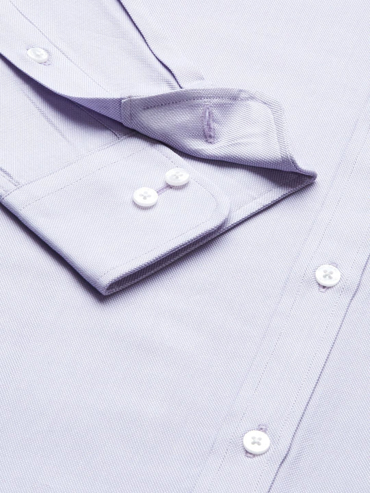 Park Avenue Men Light Purple Self Design Slim Fit Pure Cotton Formal Shirt