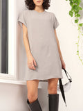 DressBerry Ultimate Grey Muted Melodies T-shirt Dress
