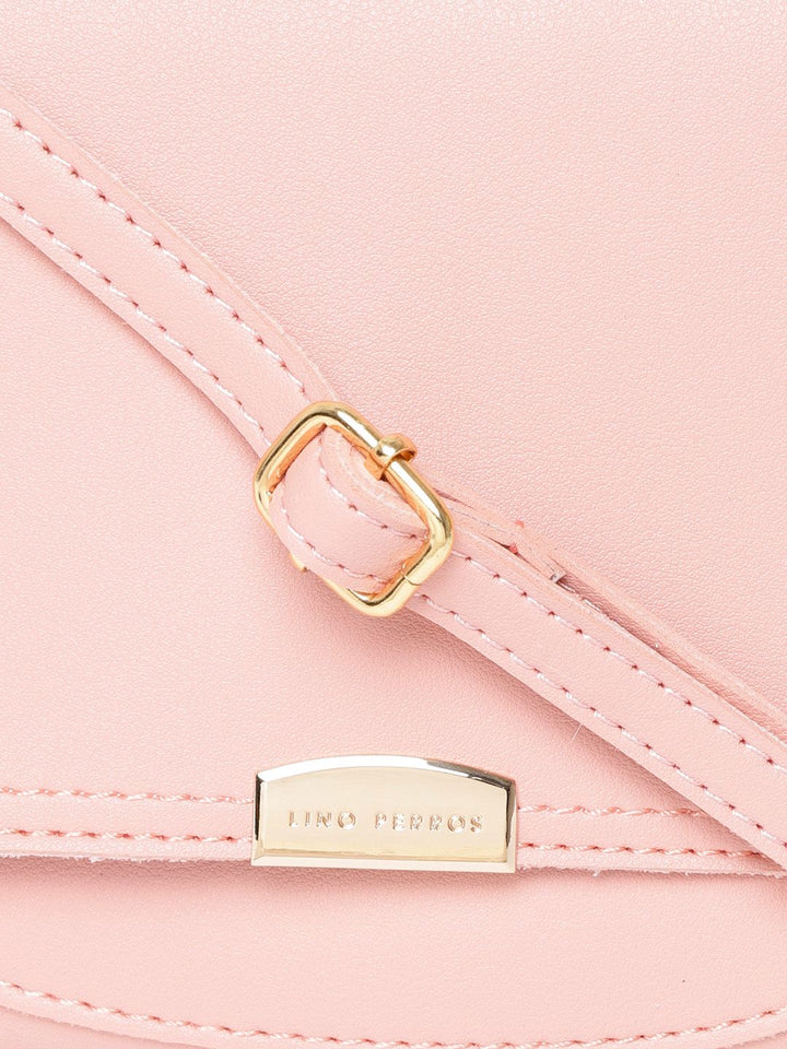 Lino Perros Pink Solid Sling Bag