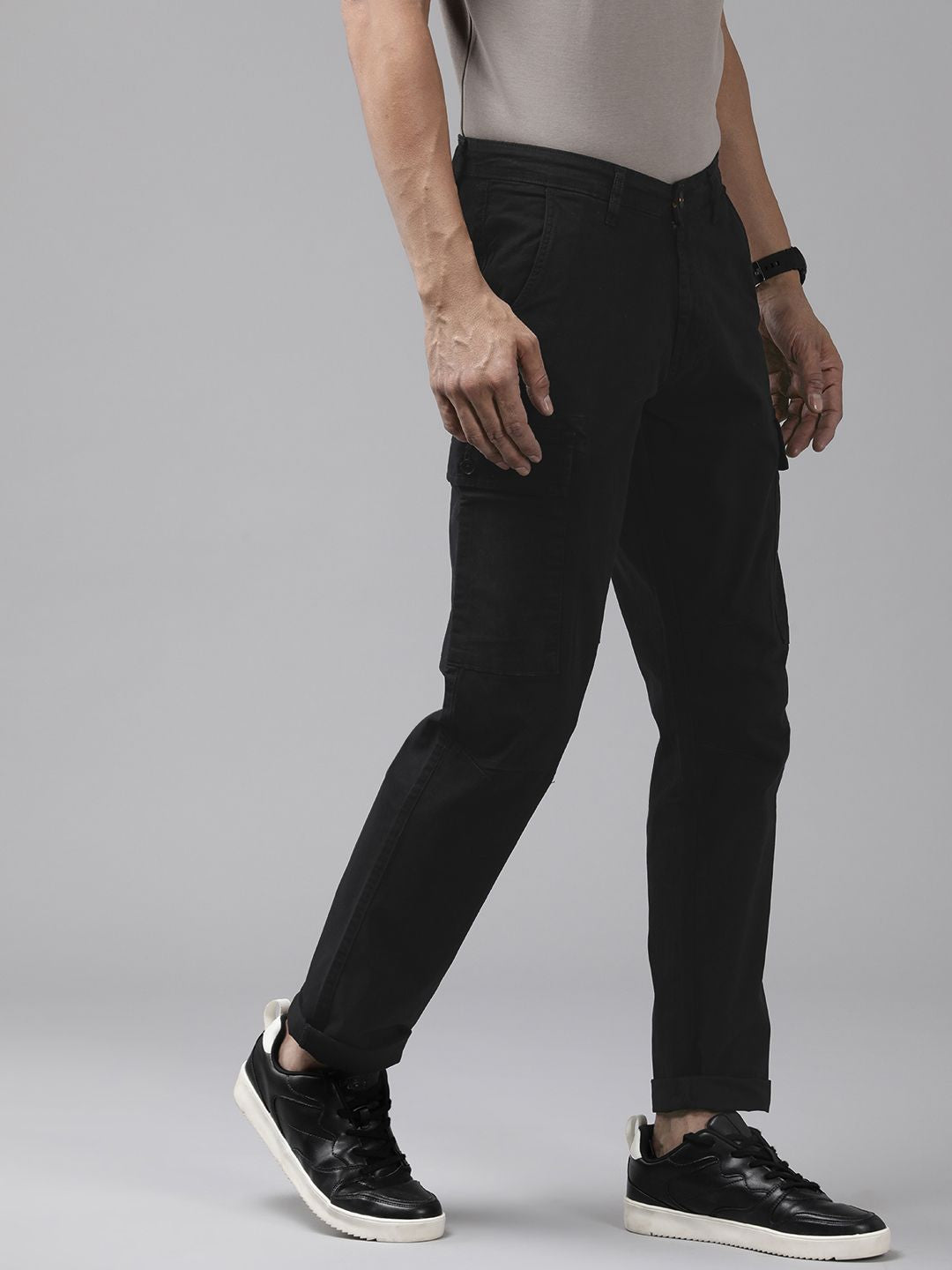 SPYKAR Men Regular Fit Cargos Trousers