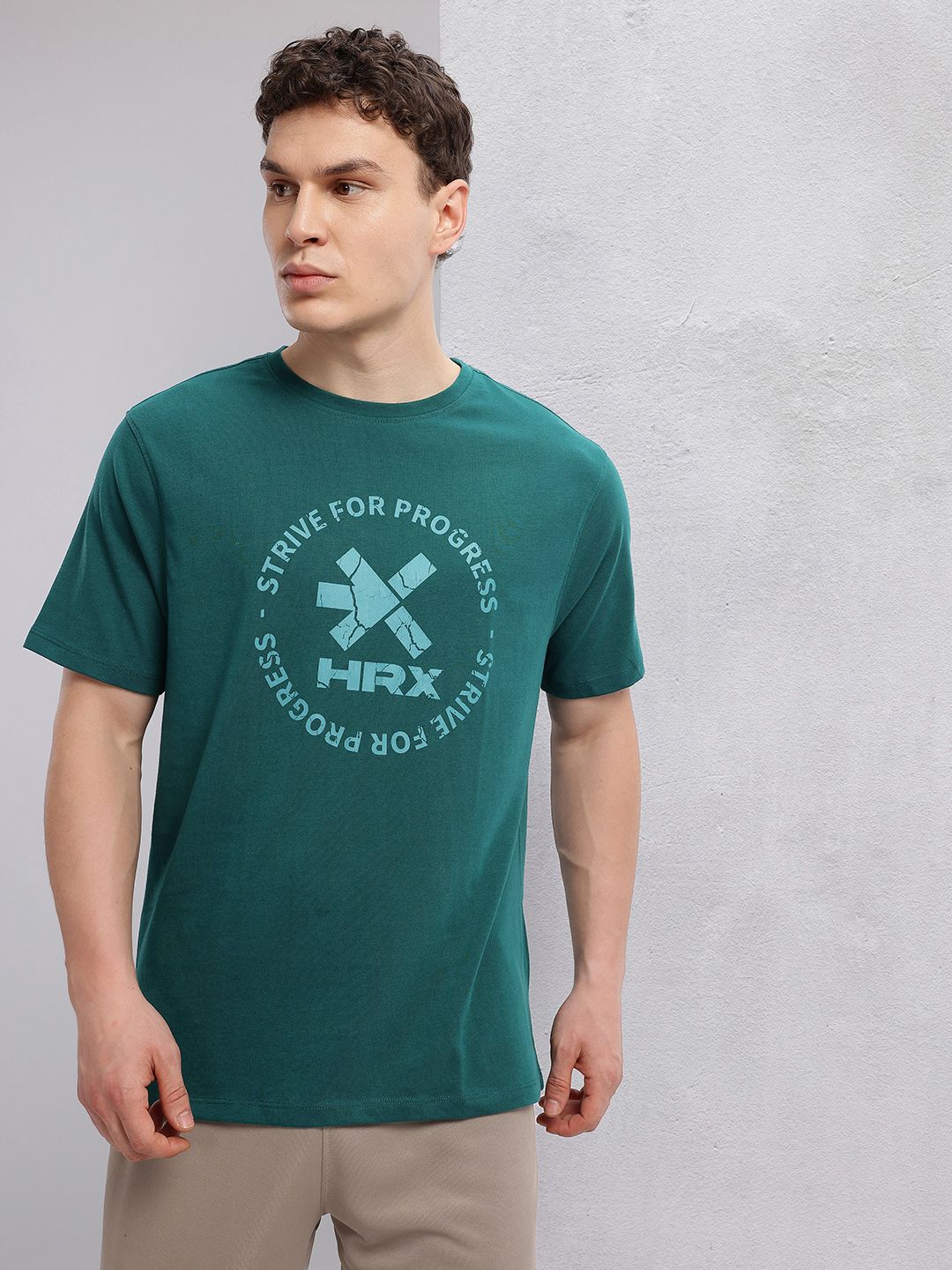 HRX by Hrithik Roshan Men Typography Printed Training T-shirt