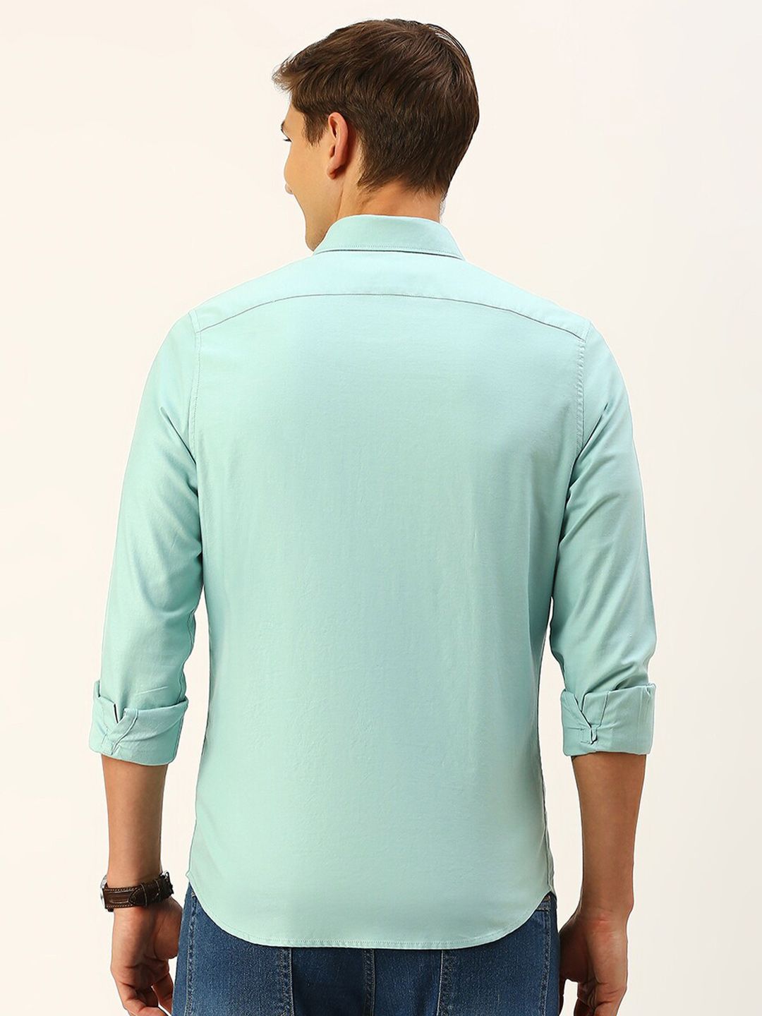 Thomas Scott Cotton Twill Classic Slim Fit Opaque Casual Shirt