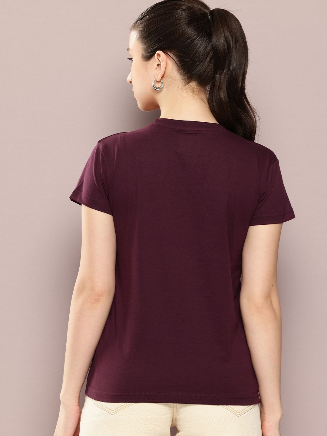 DILLINGER Women Regular Fit Short Sleeve Embroidery Tshirt