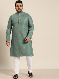 SOJANYA PLUS Lelaki Plus Size Motif Etnik Printed Kurta