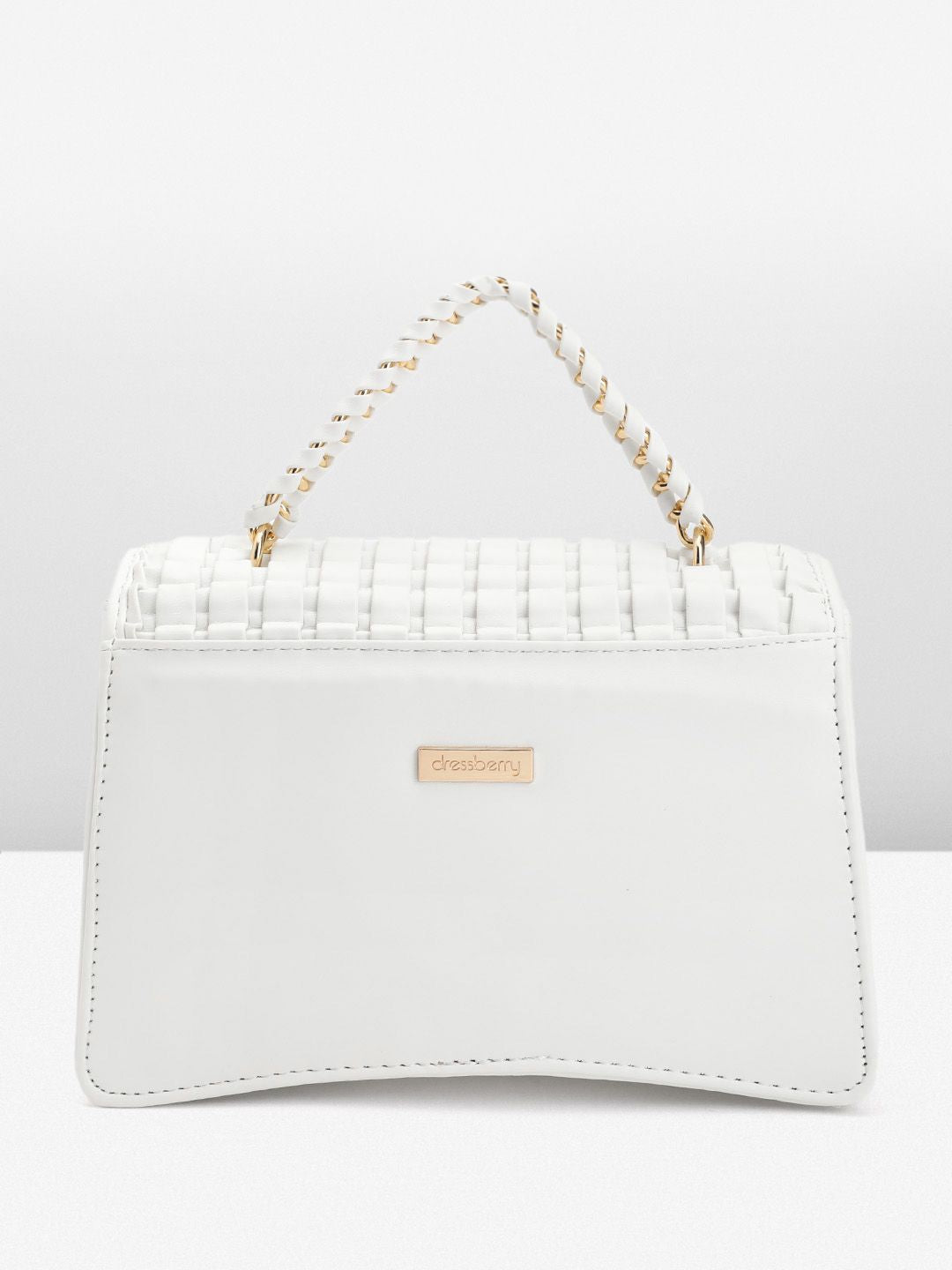 DressBerry Textured Structured Satchel