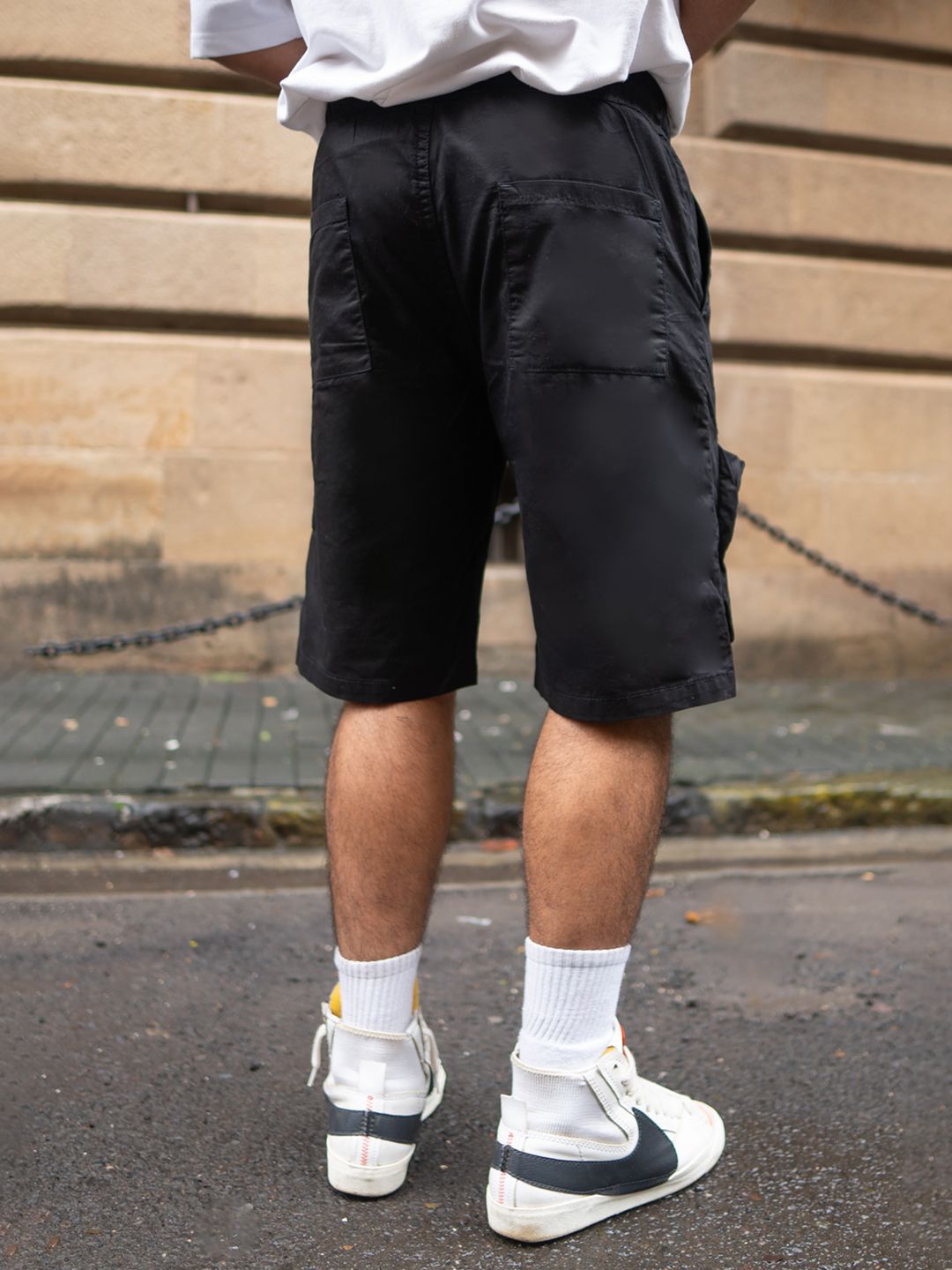 Powerlook Men Cotton Loose Fit Denim Shorts With Pockets
