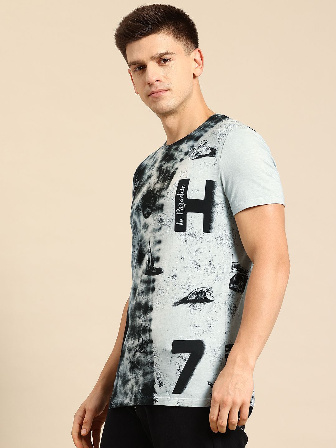 Being Human Tie and Dye Pure Cotton T-shirt