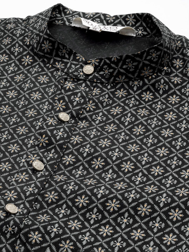 SOJANYA PLUS Men Plus Size Ethnic Motifs Printed Kurta